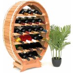 DanDiBo Stojan na víno Dřevěný sud pro 24 lahví Přírodní lakovaný – HobbyKompas.cz