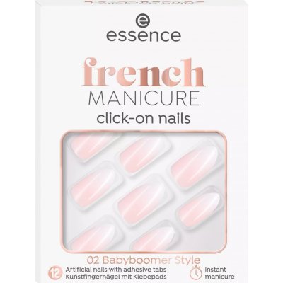 Essence French Click & Go umělé nehty 02 Babyboomer Style 12 ks – Zboží Mobilmania