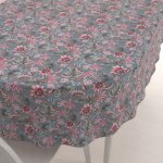 Biante oválný ubrus PML-043 Tropické květy na šedém 140x220 cm – Zboží Mobilmania