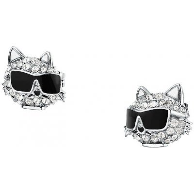 Karl Lagerfeld Ikonické náušnice s krystaly Choupette Charms KLAYD21 – Zboží Dáma