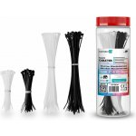 Connect IT ZipTie CFF-1010-BW Stahovací pásky na kabely celkem 100 a 200 mm černá bílá 200 ks – Hledejceny.cz