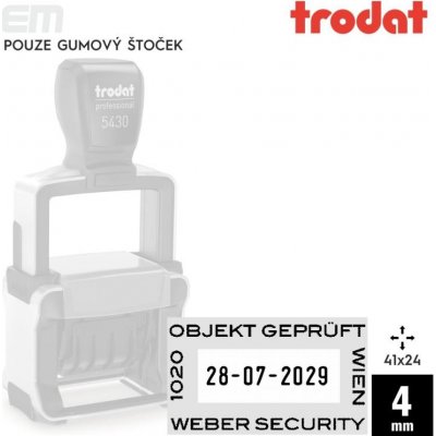 Trodat 5430 [ 41 x 24 mm pouze gumový štoček – Zboží Živě