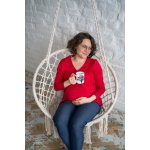 Těhotenská kojící halenka Buzzy Bee dl.rukáv Red – Zboží Dáma