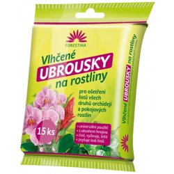 NohelGarden Ubrousky FORESTINA vlhčené na orchideje a rostliny 15 ks