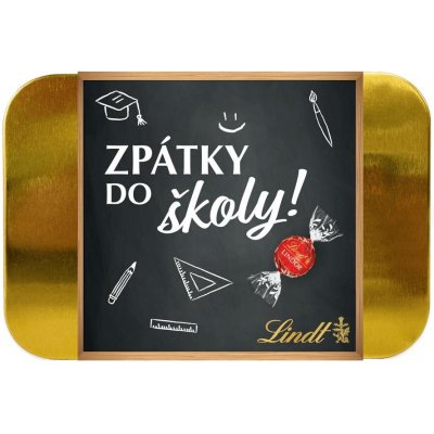 Lindt Lindor Zlatá plechovka pralinek Zpátky do školy 200 g – Hledejceny.cz