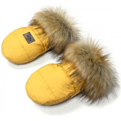 JASMINE Rukavice s kožíškem medové – Zboží Mobilmania