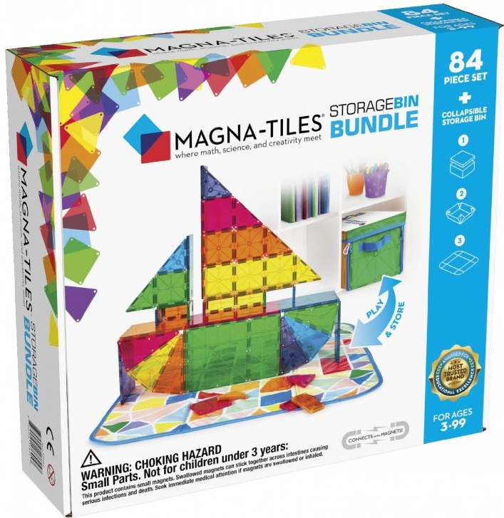 Magna-Tiles Úložný koš a interaktivní hrací podložka pro MagnaTiles