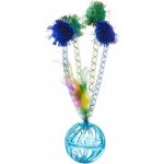 JK ANIMALS Plastový míček s rolničkou, pírky a balónky 15 cm – Zboží Dáma