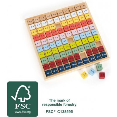 small foot Dřevěná vzdělávácí tabulka násobilka – Sleviste.cz