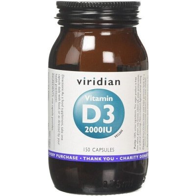 Viridian Vitamin D3 2000iu 150 kapslí