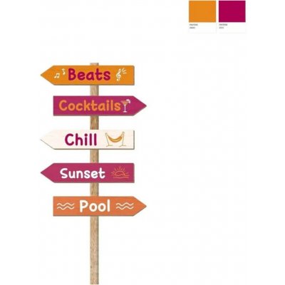Boltze Rozcestník na letní slavnost Guidepost, 46,5 x 120 cm – Hledejceny.cz