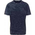 Build Your Brand pánské batikované tričko volného střihu modrá indigová bílá
