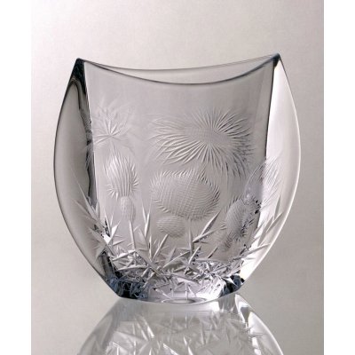 Bohemia Crystal - broušená váza Orbit Bodlák (180 mm) – Zboží Dáma