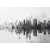 Tapety WEBLUX Fototapeta vliesová Digital cityscape with dots creating modern urban skyline - 796484552 , 200 x 144 cm