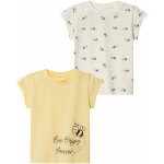 lupilu Dívčí triko s BIO bavlnou kusy bílá žlutá – Zboží Dáma