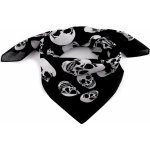 Bavlněný šátek lebky černá – Zboží Mobilmania