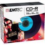 Emtec CD-R 700MB 52x, slim, 10ks (ECOC801052SLVY) – Hledejceny.cz