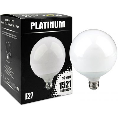 Polux 7516 LED žárovka LED E27 G125 16W = 100W 1521lm 3000K Teplá bílá 220° GOLDLUX – Zboží Mobilmania