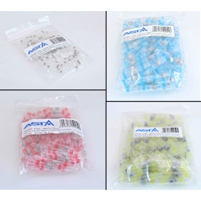 Smršťovací hadičky s cínem, 6.0 x 40 mm, 12-10 AWG, balení 100 ks - ASTA – Zboží Mobilmania