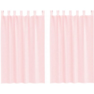 Světle růžové voálové závěsy 140 x 175 cm, 100% polyester, 2 ks – Hledejceny.cz