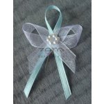 Vonička (vývazek) svatební - sv. modrá s perlovým květem – Zboží Dáma