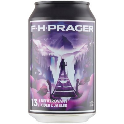 F.H. PRAGER Cider 13 z jablek 6% 0,33 l (plech)