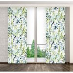 Bílý panelový závěs s exotickým motivem rostlin Šírka 75 cm | Dĺžka 250 cm biela – Zboží Dáma