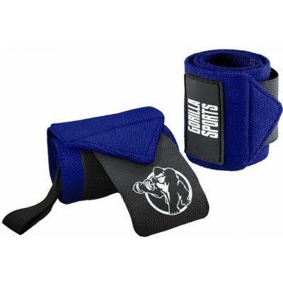 Gorilla Sports bandáže na zápěstí 45×8 cm, modrá, 2 ks – Hledejceny.cz