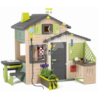 Smoby Domeček Přátel s květináčem v elegantních barvách Friends House Evo Playhouse – Zboží Dáma