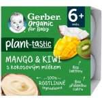 GERBER Organic 100% Dezert rostlinný mango a kiwi s kokosovým mlékem 4 x 90 g​ – Zboží Mobilmania