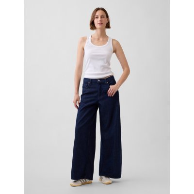 GAP Džíny Mid Rise Baggy UltraSoft Tmavě modrá – Hledejceny.cz