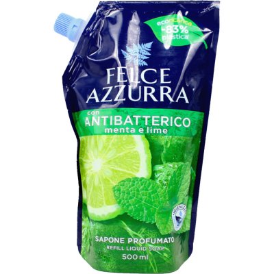 Felce Azzurra con Antibatterico Menta e Lime tekuté mýdlo náhradní náplň 500 ml