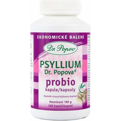 Dr.Popov Psyllium PROBIO 240 kapslí – Zbozi.Blesk.cz