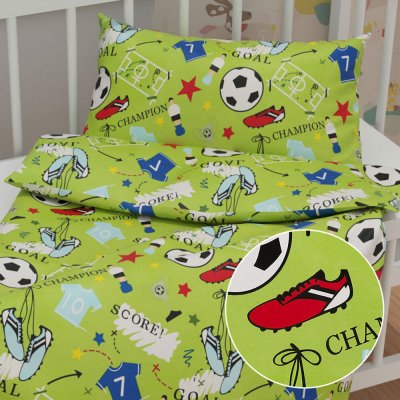 Biante dětské povlečení Sandra SA 645 Fotbal to je hra na zeleném 90 x 130 cm 40 x 60 cm – Zboží Dáma