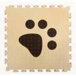 EVA puzzle stopa krémová-hnědá 60x60x2 cm 4 ks – Zboží Dáma