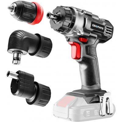 Graphite Akumulátorový vrtací šroubovák Energy+ 18 V, 10 mm odnímatelná rukojeť, plus adaptér na úhly a hrany 58G022-AD – Hledejceny.cz