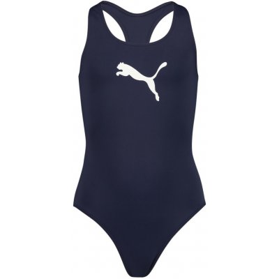 Puma Racerback Swimsuit tmavě modrá – Zboží Mobilmania