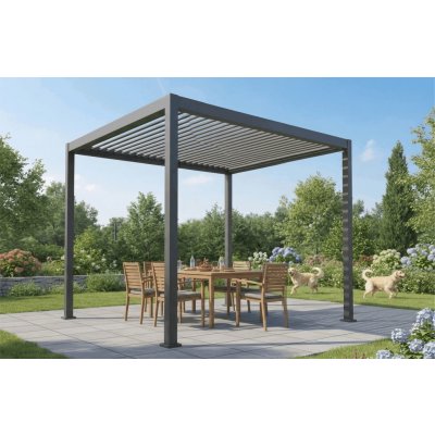 Lanit Plast hliníková bioklimatická pergola Premium Plus 3 x 3 m elektrická LG4091 – Sleviste.cz