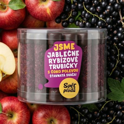 Natural Jihlava Bioprodukt JT Jablečné trubičky s černým rybízem a čokoládou 24 g – Hledejceny.cz