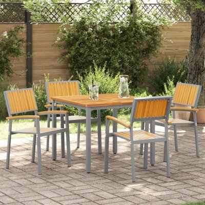 Omaxi 784612 Zahradní křeslo 4 ks Hnědá 56 x 57 x 87 cm – Hledejceny.cz