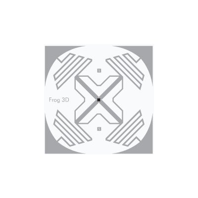 UHF RFID nálepka Frog 3D Monza 4I, 43x43mm, průsvitná – Zboží Živě