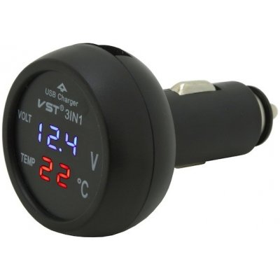 Zástrčka MULTI - USB, voltmetr, teploměr – Zboží Živě