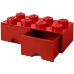 LEGO® Úložný box 250 x 502 x 181 se šuplíky červená – Sleviste.cz