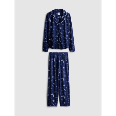 Pyžamo dámské modré se symboly Harry Potter Velikost: M – Zbozi.Blesk.cz