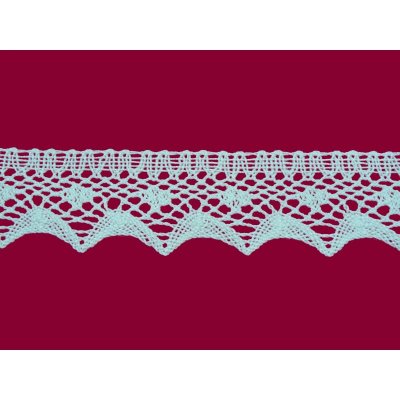 Bavlněná paličkovaná krajka 2070/40mm bílá/5m – Zboží Mobilmania