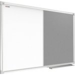 Allboards CO129FS Textilní a bílá magnetická tabule COMBI v hliníkovém rámu -120 x 90 cm – Zboží Mobilmania