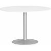 Jídelní stůl AJ Produkty Kulatý jídelní stůl Lily 1100 mm, bílá/hliníkově šedá