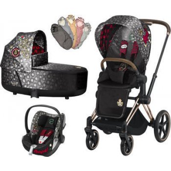 Cybex Set Priam Lux Seat Fashion Rebellious 2019 + autosedačka podvozek Priam Rosegold