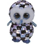 TY Inc Meteor Beanie Boos Flippables Topper modro černá sova 24 cm – Sleviste.cz