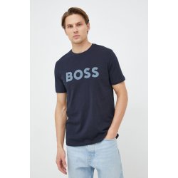 Boss bavlněné tričko Boss Casual s potiskem tmavomodrá